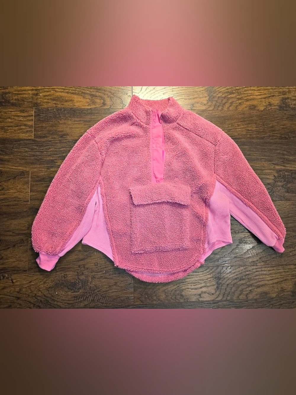 Blue B. Pink Fleece Pullover Size Large